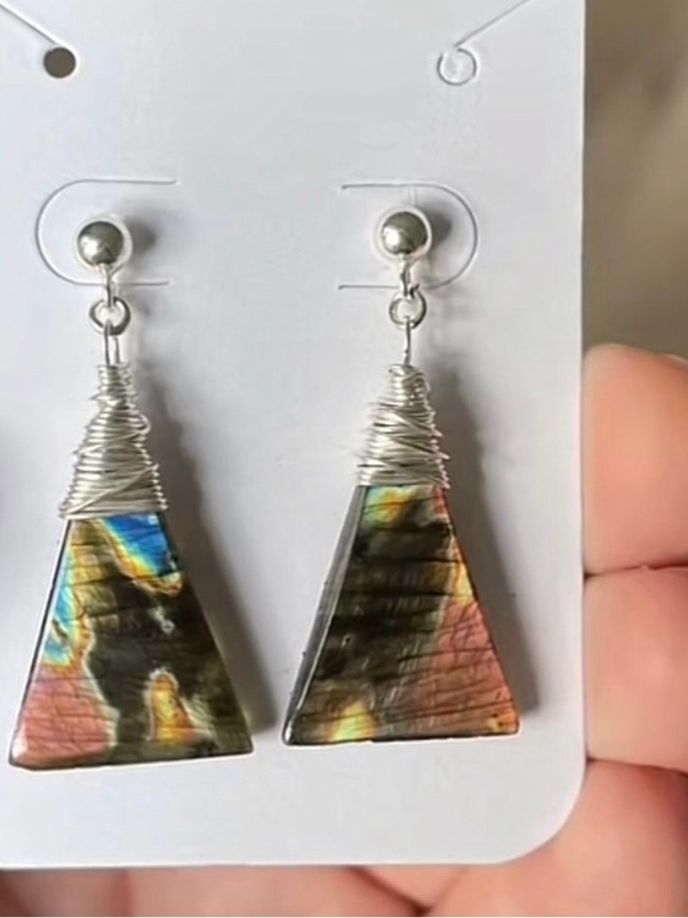 Handmade Labradorite Sterling Earrings